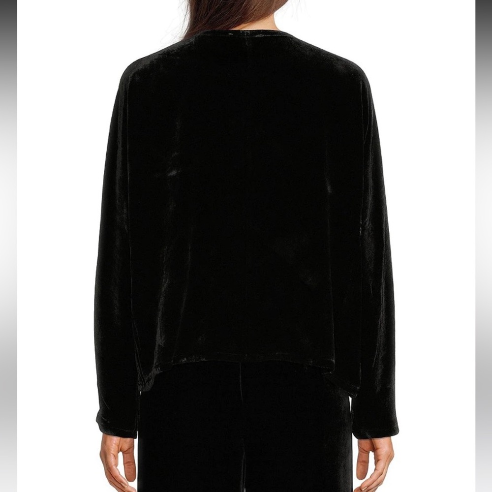 NWT Eileen Fisher Velvet V-Neck Top - Picture 7 of 8